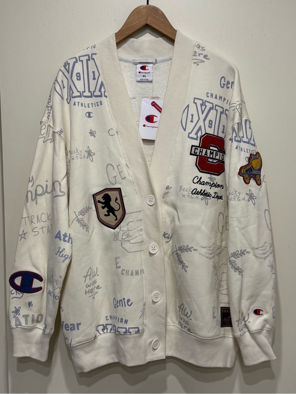 Champion Fleece Varsity Cardigan